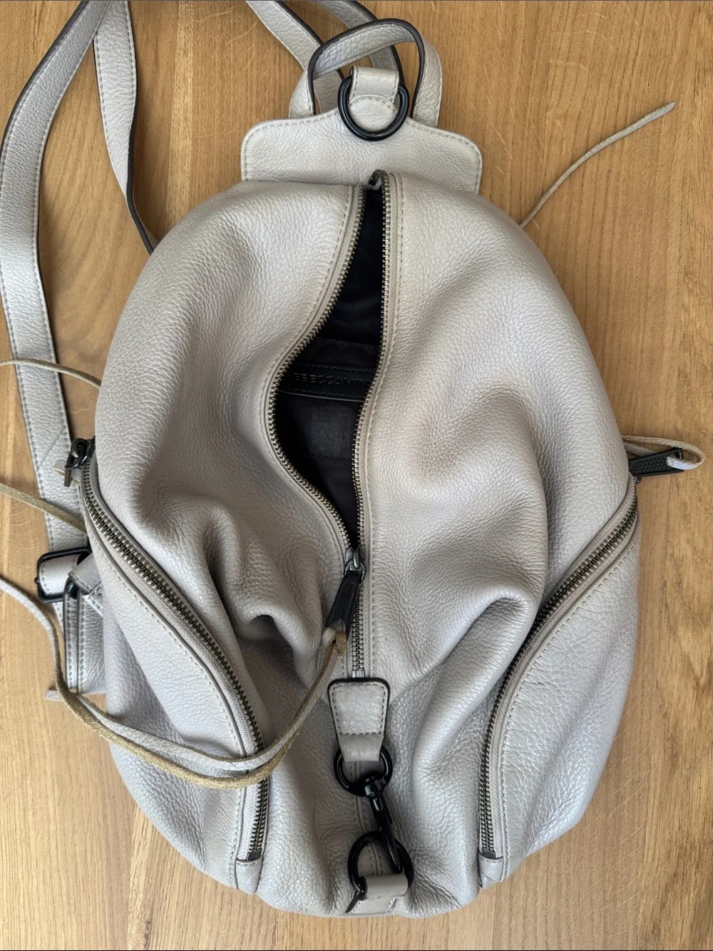 Rebecca Minkoff Taupe Leather Backpack